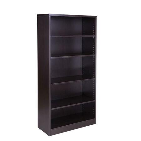 NORSTAR 65.5 x 31 x 14 in. Bookcase, Mocha N158-MOC